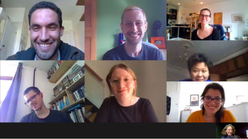 Photo of Zoom meeting of group of researchers in The Hundreds Reading Group