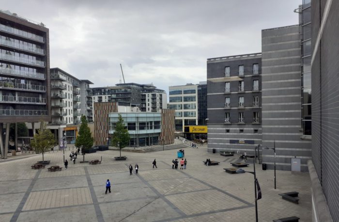 Photo of the Royal Armouries Museum and other buildings at Leeds Dock